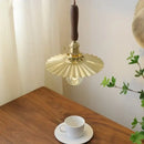 GobekUsa Copper Walnut LED Pendant Lights, Modern Hanging Lamp for Hallway, Bedroom, Dining Room