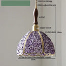 GobekUsa Copper Walnut LED Pendant Lamp Crystal Glass Hanging Light