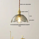 GobekUsa Glass Copper LED Hanging Light: Nordic Pendant Lamp, Living Room Bedroom Coffee Knob Switch