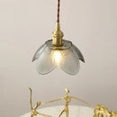 GobekUsa Glass Copper LED Hanging Light: Nordic Pendant Lamp, Living Room Bedroom Coffee Knob Switch