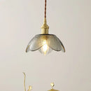 GobekUsa Glass Copper LED Hanging Light: Nordic Pendant Lamp, Living Room Bedroom Coffee Knob Switch