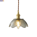 GobekUsa Glass Copper LED Hanging Light: Nordic Pendant Lamp, Living Room Bedroom Coffee Knob Switch