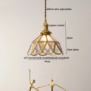 GobekUsa Glass Copper LED Hanging Light: Nordic Pendant Lamp, Living Room Bedroom Coffee Knob Switch