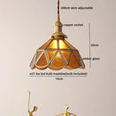 GobekUsa Glass Copper LED Hanging Light: Nordic Pendant Lamp, Living Room Bedroom Coffee Knob Switch