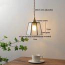 GobekUsa Glass Copper LED Hanging Light: Nordic Pendant Lamp, Living Room Bedroom Coffee Knob Switch
