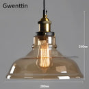 GobekUsa Industrial Glass Pendant Light for Modern Home Decor