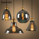 GobekUsa Industrial Glass Pendant Light for Modern Home Decor