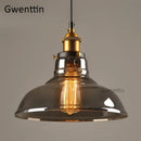 GobekUsa Industrial Glass Pendant Light for Modern Home Decor