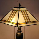 Vintage Square Tiffany-Inspired Lamp for Sale