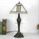 Vintage Square Tiffany-Inspired Lamp for Sale