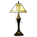 Vintage Square Tiffany-Inspired Lamp for Sale