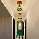 GobekUsa Glass Copper LED Ceiling Lamp Modern Style for Home Decor and Restaurant