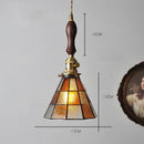 GobekUsa Glass Copper Pendant Light with Wood Knob Switch: Modern Nordic LED Hanging Lamp