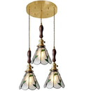 GobekUsa Glass Copper Pendant Light with Wood Knob Switch: Modern Nordic LED Hanging Lamp