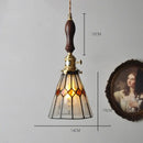 GobekUsa Glass Copper Pendant Light with Wood Knob Switch: Modern Nordic LED Hanging Lamp
