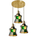 GobekUsa Glass Copper Pendant Light with Wood Knob Switch: Modern Nordic LED Hanging Lamp