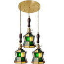 GobekUsa Glass Copper Pendant Light with Wood Knob Switch: Modern Nordic LED Hanging Lamp