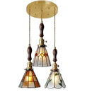 GobekUsa Glass Copper Pendant Light with Wood Knob Switch: Modern Nordic LED Hanging Lamp