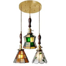 GobekUsa Glass Copper Pendant Light with Wood Knob Switch: Modern Nordic LED Hanging Lamp