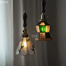 GobekUsa Glass Copper Pendant Light with Wood Knob Switch: Modern Nordic LED Hanging Lamp