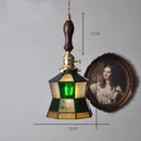 GobekUsa Glass Copper Pendant Light with Wood Knob Switch: Modern Nordic LED Hanging Lamp