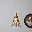GobekUsa Glass Copper Pendant Light with Wood Knob Switch: Modern Nordic LED Hanging Lamp