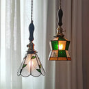 GobekUsa Glass Copper Pendant Light with Wood Knob Switch: Modern Nordic LED Hanging Lamp