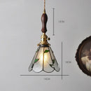 GobekUsa Glass Copper Pendant Light with Wood Knob Switch: Modern Nordic LED Hanging Lamp