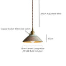 GobekUsa Coloured Glaze Pendant Light LED Hanging Lamp for Home Dining Living Room