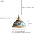 GobekUsa Coloured Glaze Pendant Light LED Hanging Lamp for Home Dining Living Room