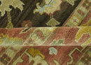Vintage Style Antique design Green and Rust 8x10 Traditional Floral wool area rug by The Rug Decor