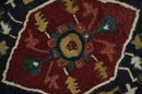 Vintage Style Black, Rust, Teal and Ivory Hand Tufted 8x10 Traditional wool Area Rug by The Rug Decor