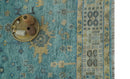 Vintage Style Blue, Beige and silver Hand Knotted Traditional Oushak wool area Rug by The Rug Decor