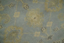 Vintage Style Hand Knotted Gray and Beige 6x9 Traditional Oriental Oushak wool rug by The Rug Decor