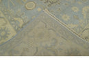 Vintage Style Hand Knotted Gray and Beige 6x9 Traditional Oriental Oushak wool rug by The Rug Decor