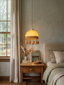 Vintage Tassel Brass Pendant Light
