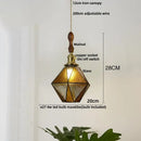 GobekUsa Blue Glass LED Pendant Light Fixture - Nordic Modern Hang Lamp