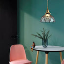 GobekUsa Blue Glass LED Pendant Light Fixture - Nordic Modern Hang Lamp