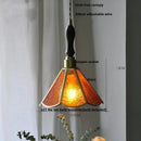 GobekUsa Blue Glass LED Pendant Light Fixture - Nordic Modern Hang Lamp