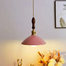 GobekUsa Ceramic LED Pendant Lamp: Modern Wood Handle Hanging Light Fixtures