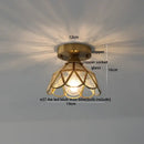 GobekUsa Glass LED Ceiling Lamp Modern Copper Socket Ceiling Lights