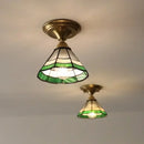 GobekUsa Glass LED Ceiling Lamp Modern Copper Socket Ceiling Lights