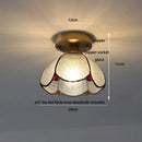 GobekUsa Glass LED Ceiling Lamp Modern Copper Socket Ceiling Lights