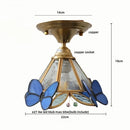 GobekUsa Glass LED Ceiling Lamp Modern Copper Socket Ceiling Lights