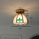 GobekUsa Glass LED Ceiling Lamp Modern Copper Socket Ceiling Lights