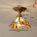 GobekUsa Glass LED Ceiling Lamp Modern Copper Socket Ceiling Lights
