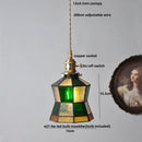 GobekUsa Glass LED Pendant Lamp Walnut Wood Copper Switch Nordic Hanging Light