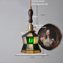 GobekUsa Glass LED Pendant Lamp Walnut Wood Copper Switch Nordic Hanging Light