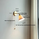 GobekUsa Copper Canopy LED Wall Sconce, White Ceramic Bedside Light for Bedroom, Modern Nordic Design