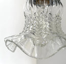 Sweet Ruffle Antique 1950's Glass Wall Sconce Light Fixture by The Lamp Goods